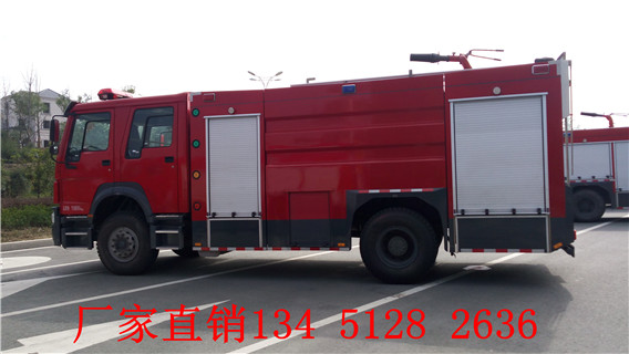 重汽豪沃8吨水罐消防车（国五）